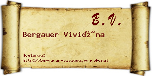 Bergauer Viviána névjegykártya